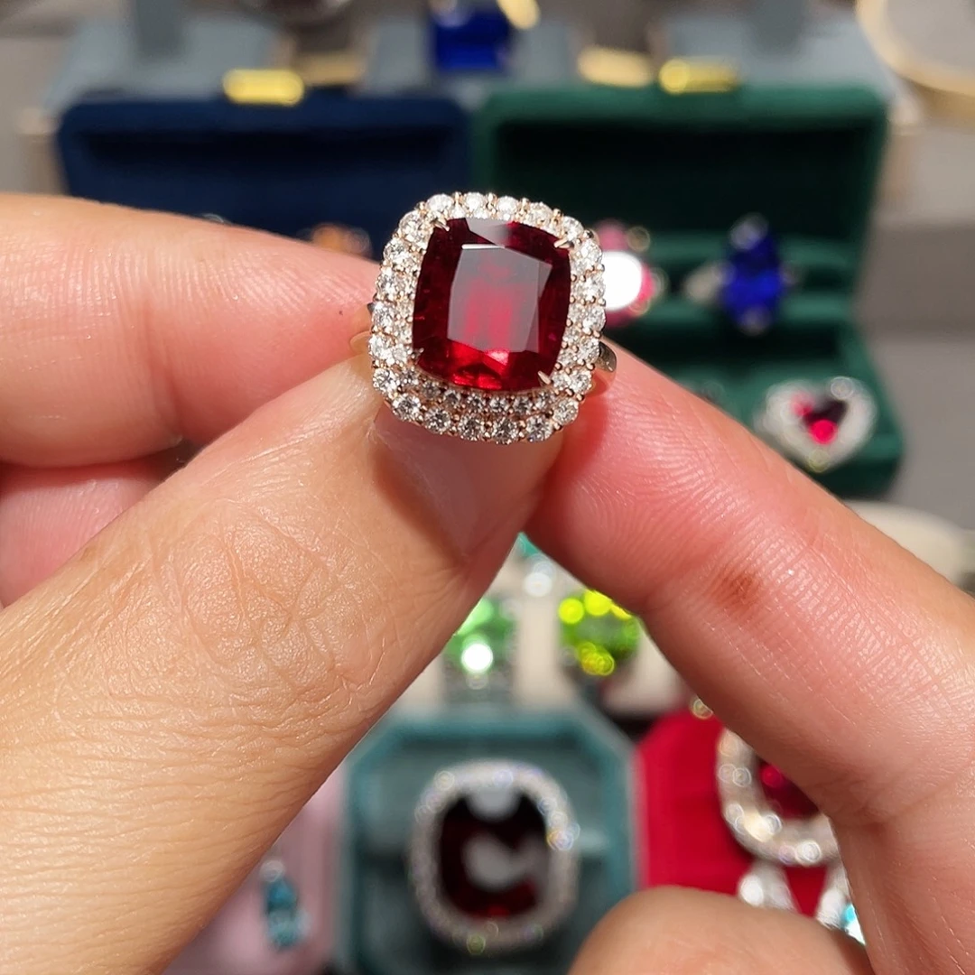 戒指碧玺18K金镶嵌2.35ct