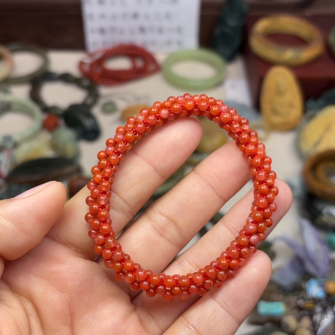 南红玛瑙手链未镶嵌