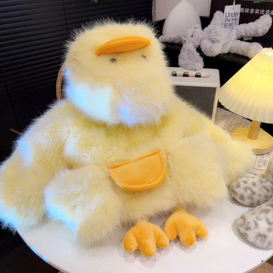 【萌宝可爱小鸭子】男女孩毛茸茸保暖加绒加厚冬款草草外套一件过冬