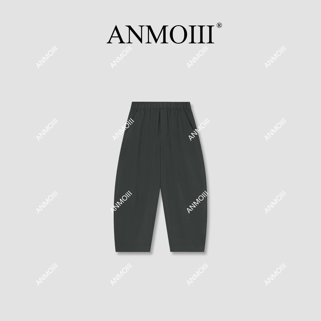 ANMOIII【冰感舒柔特】夏天超薄弯刀九分裤老钱风女装裤子显瘦显高