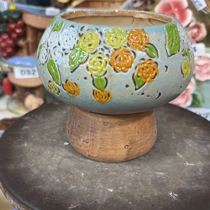 紫砂花盆粗陶材质多肉花盆