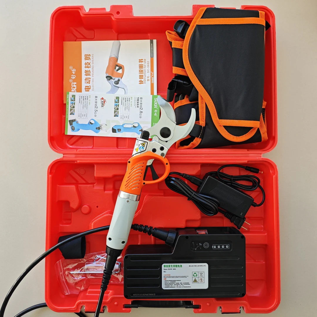 一组 舒畅3602电动修枝剪刀 5厘米剪口 背负式电池
