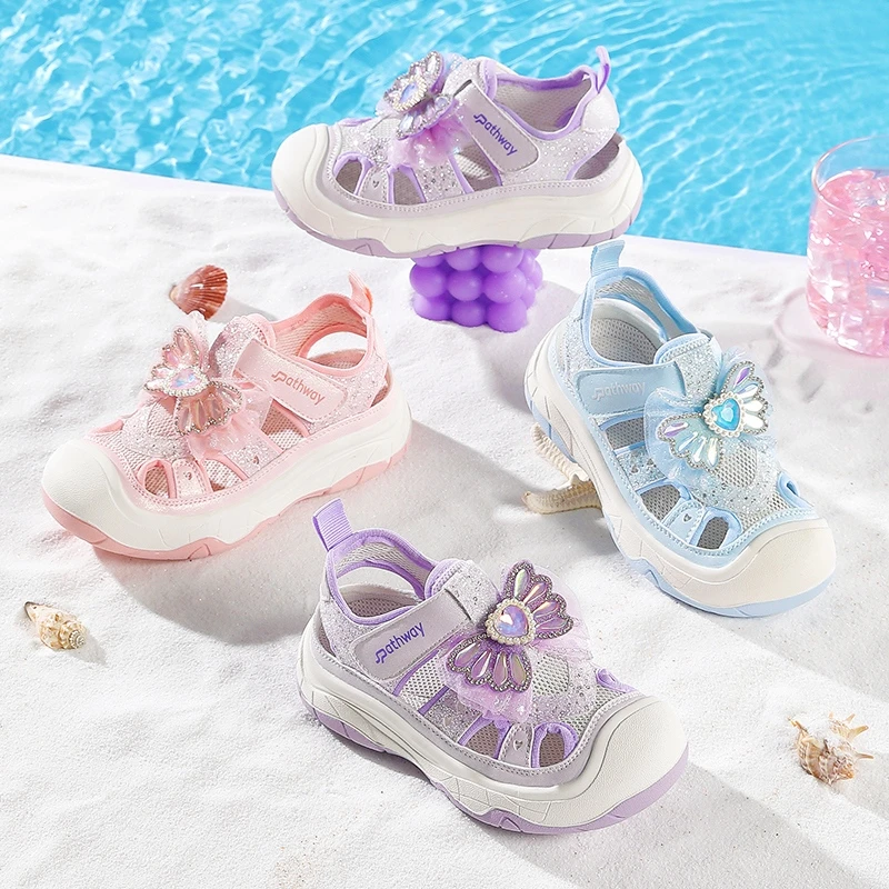 特价 蝴蝶结女童公主凉鞋包头2025夏小童宝宝凉鞋软底儿童凉鞋