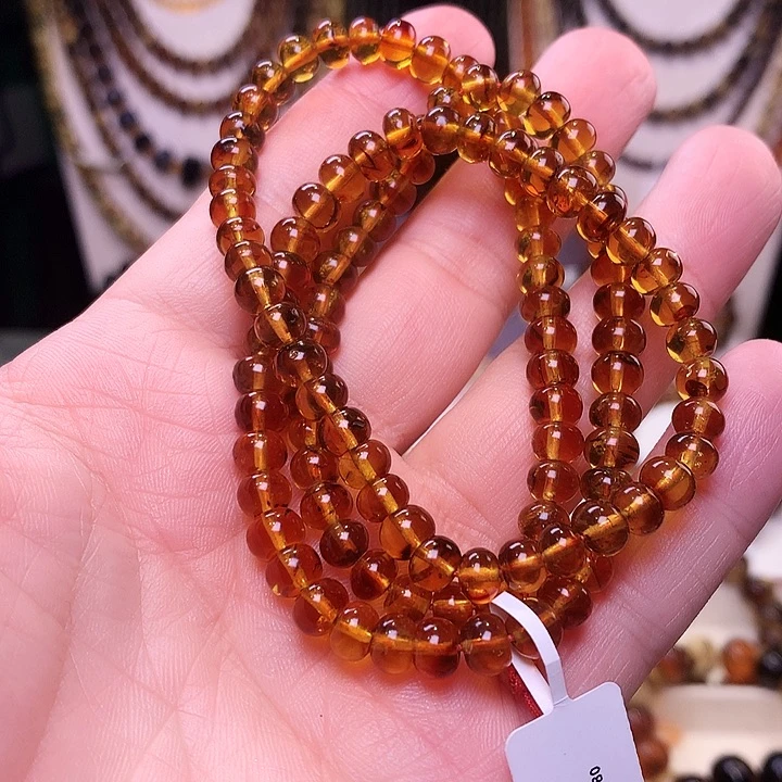 琥珀未镶嵌裸石6+血珀557