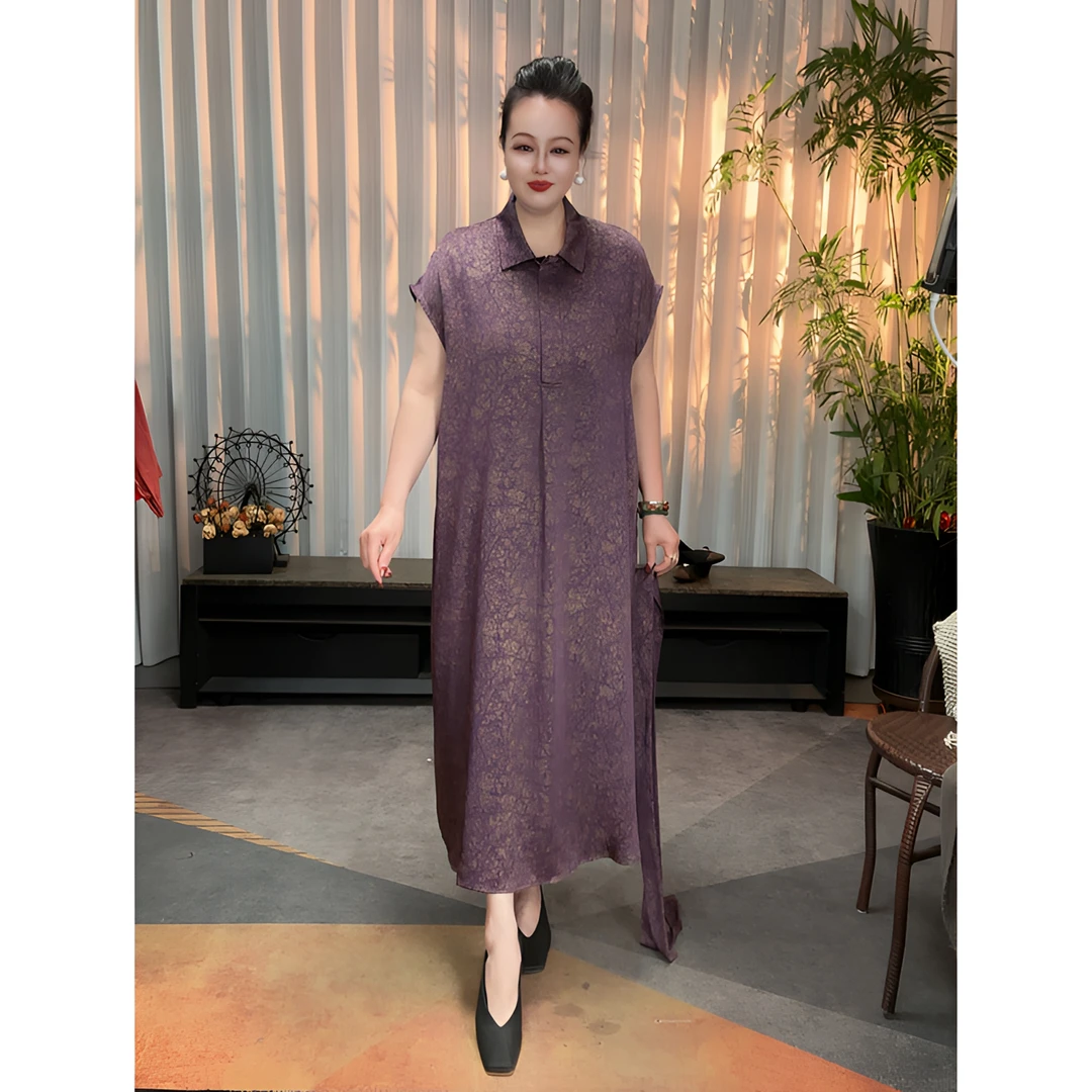 夏季时尚气质优雅百搭休闲宽松显瘦轻奢优雅连衣裙2521