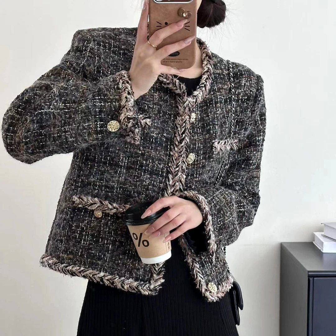 【061-070】法式时尚短外套气质小香风外套