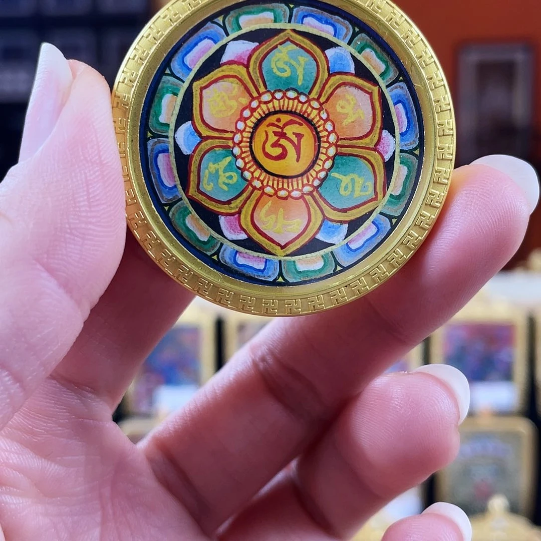 吊坠爱****)矿物质纯手绘六字