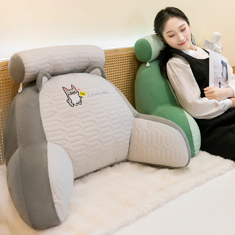 【护颈护腰乳胶靠背】床头靠垫软包护腰靠枕沙发靠背办公室学生靠背
