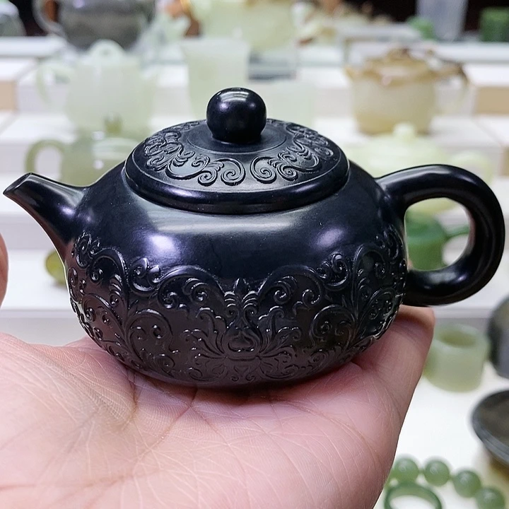 未镶嵌和田玉挂件茶壶120ml