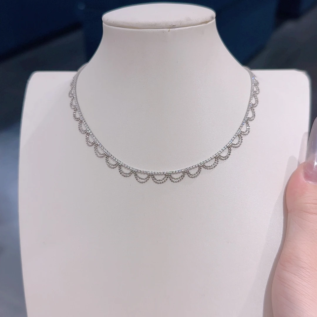 锆石铜合金925银项链