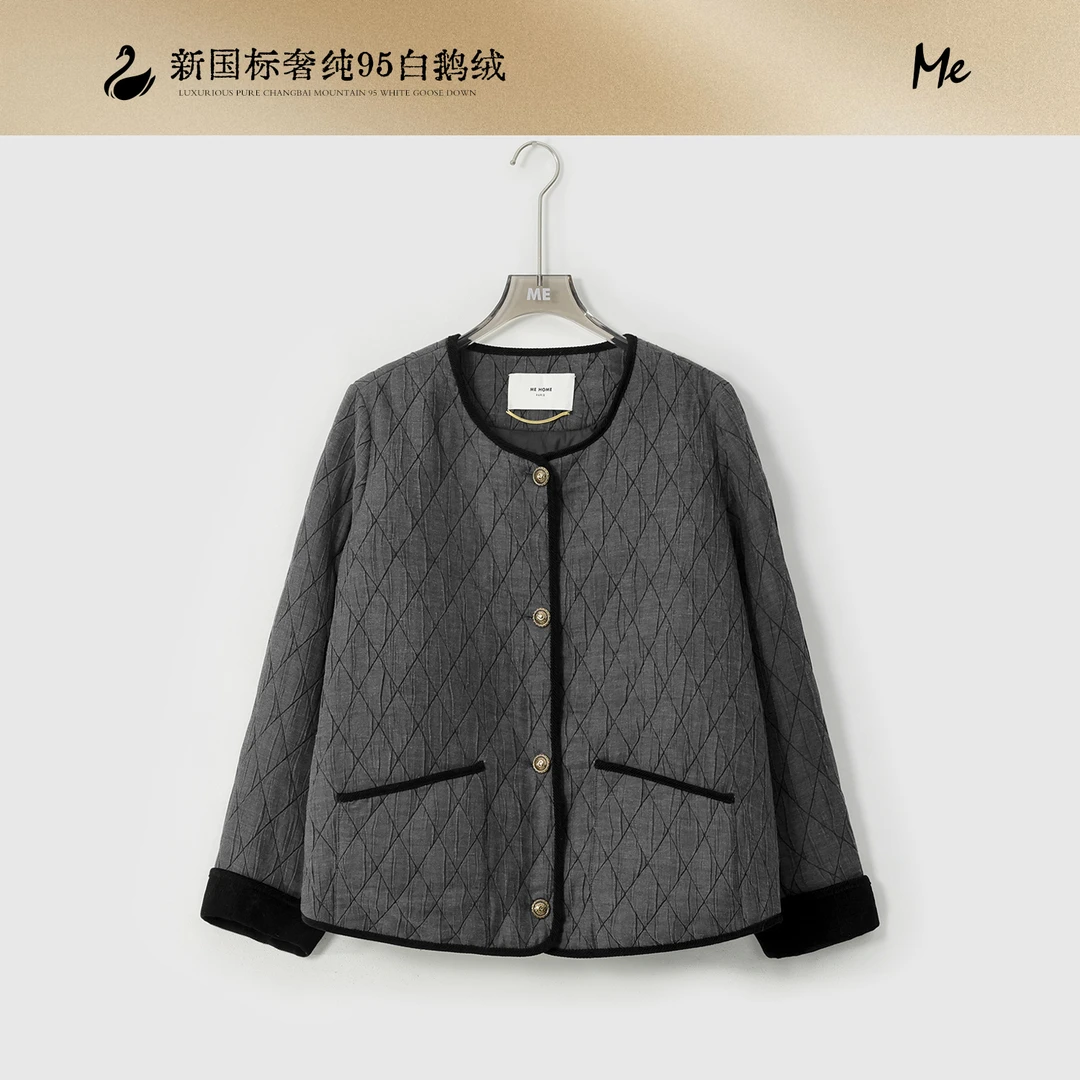 ME【软绵绵】95白鹅绒极简百搭时尚通勤设计师羽绒服MEQA2233
