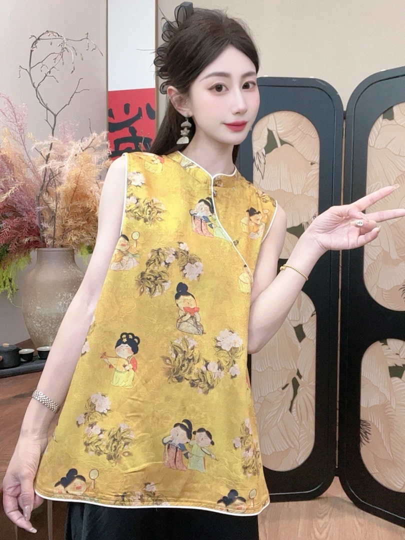 【比翼双飞】2025夏季新款气质百搭显瘦新中式短袖女日常宽松