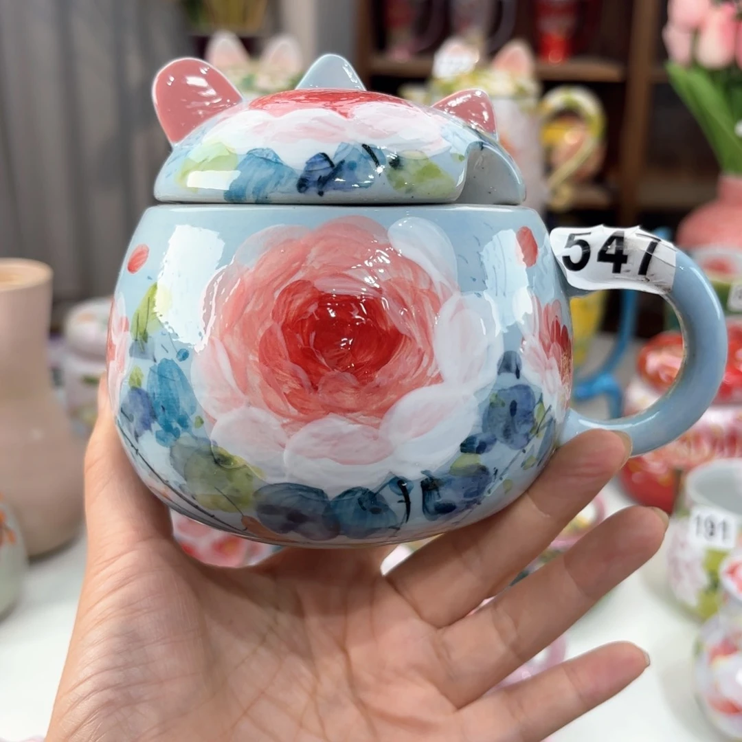 景德镇手绘高温釉下彩陶瓷茶具