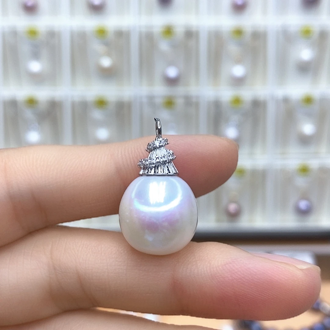 合金项链淡水珍珠