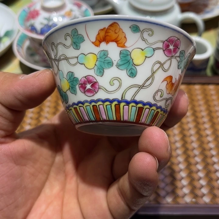 纯手绘精品盖碗杯