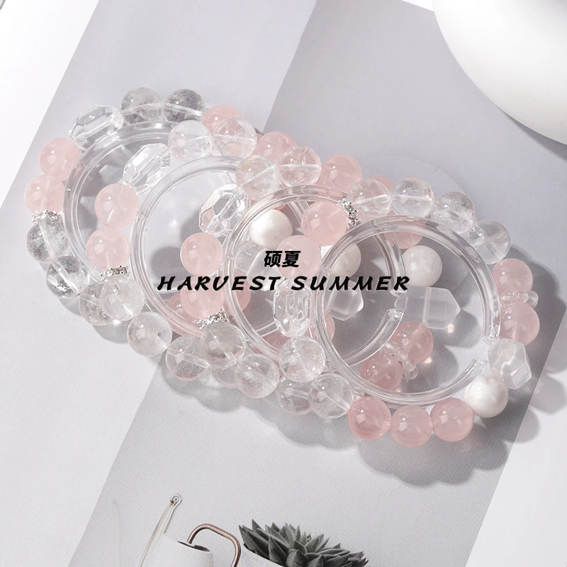 硕夏【花仙子】天然粉水晶11-12mm+白水晶设计款多样性发其一WW93