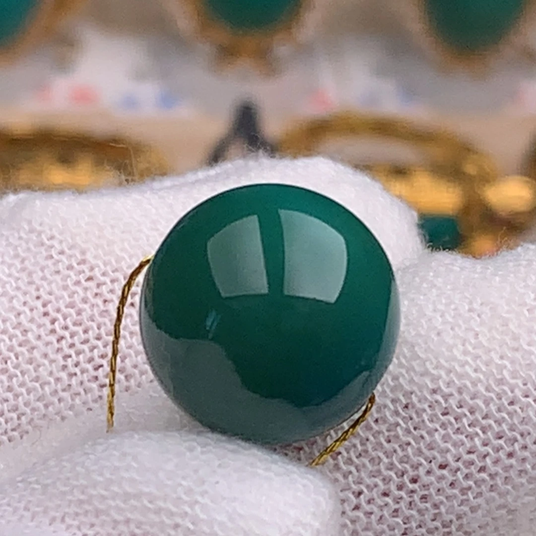 未镶嵌绿松石珠宝奇石13mm