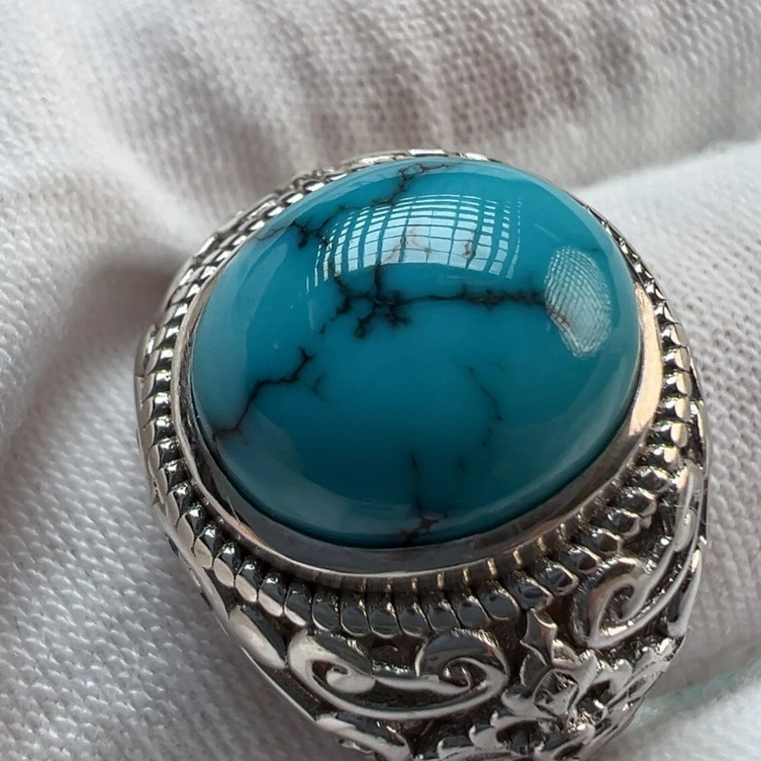 绿松石银S925镶嵌配饰