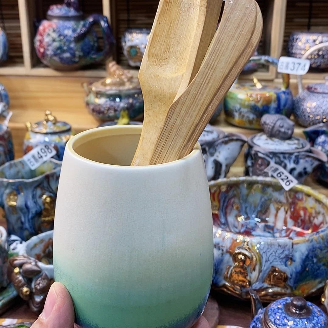 粗陶志野柴烧茶器
