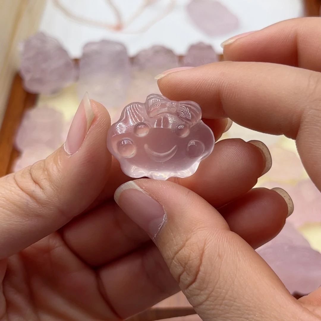 水晶颈饰未镶嵌悟**柜粉水云朵48