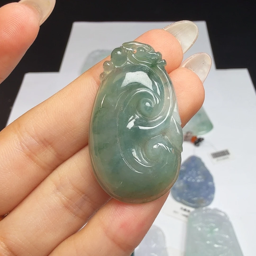 散珠翡翠天然翡翠如意