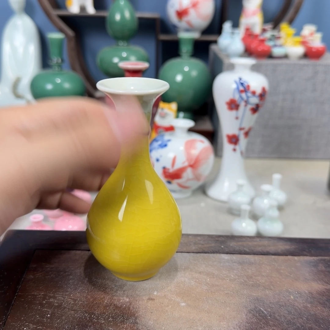 陶瓷手工小花器摆件