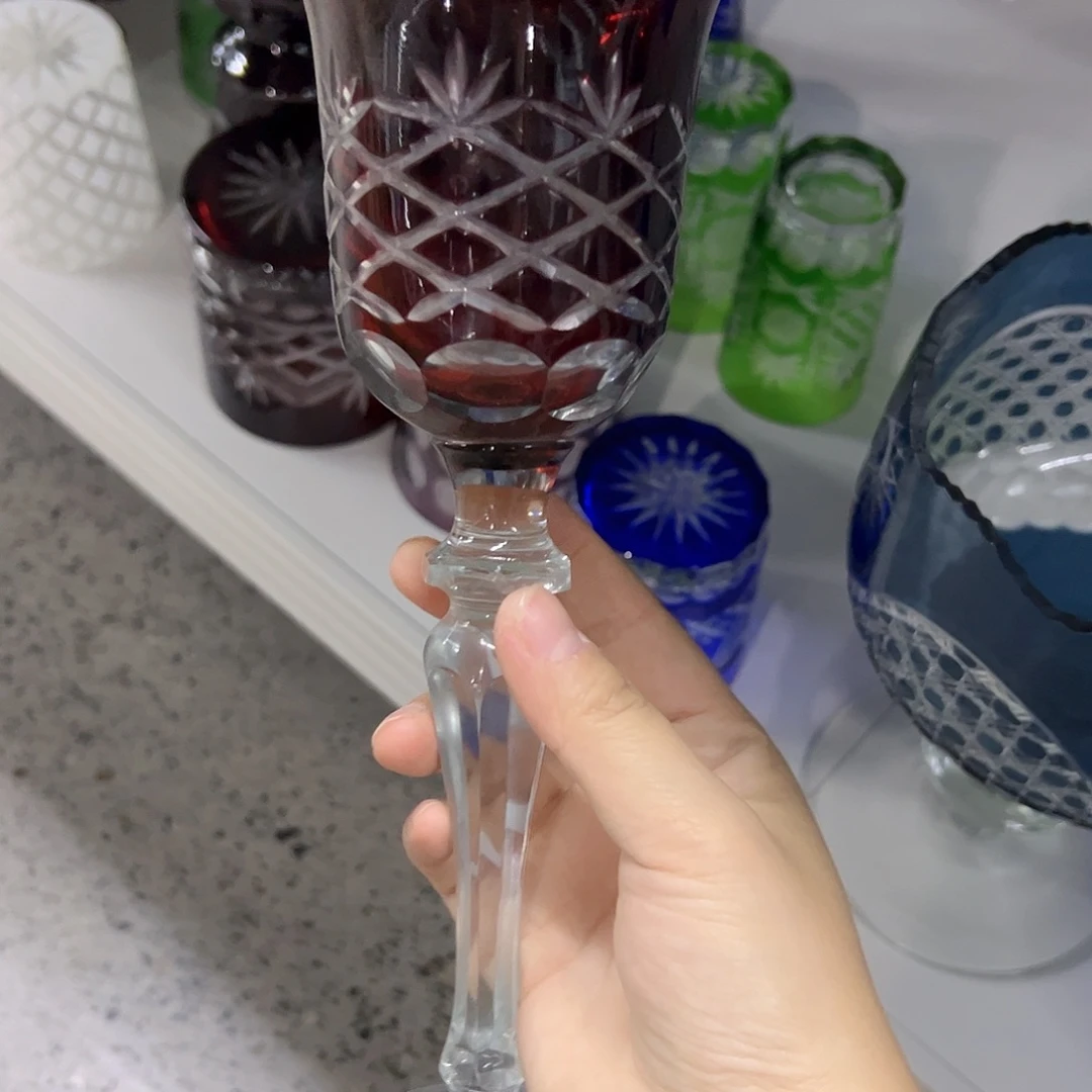 水晶玻璃平底款微瑕一个