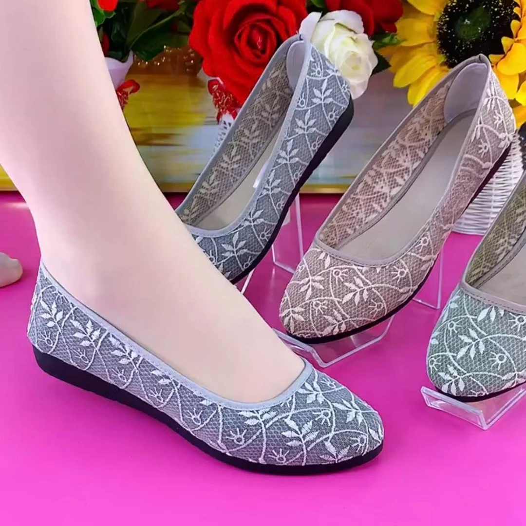 老北京布鞋女软底舒适中老年妈妈鞋网布平底轻便妈妈单鞋老人鞋子