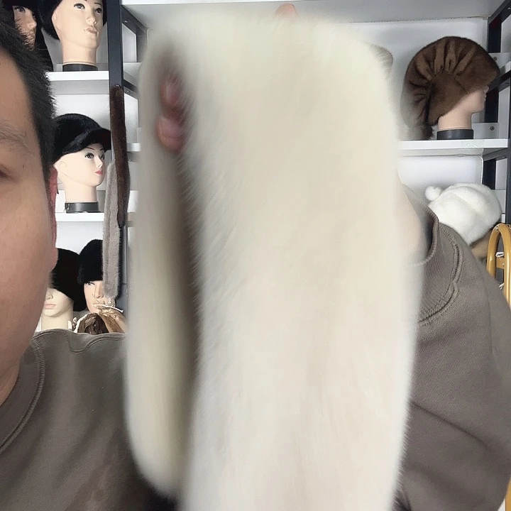 水貂皮进口珍珠色水貂围巾