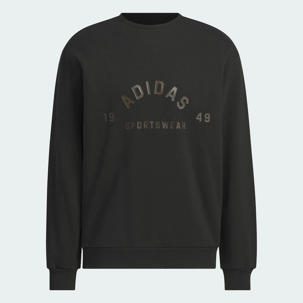 【滔搏联动】阿迪达斯男子黑色运动宽松长袖圆领卫衣套头衫JL6063