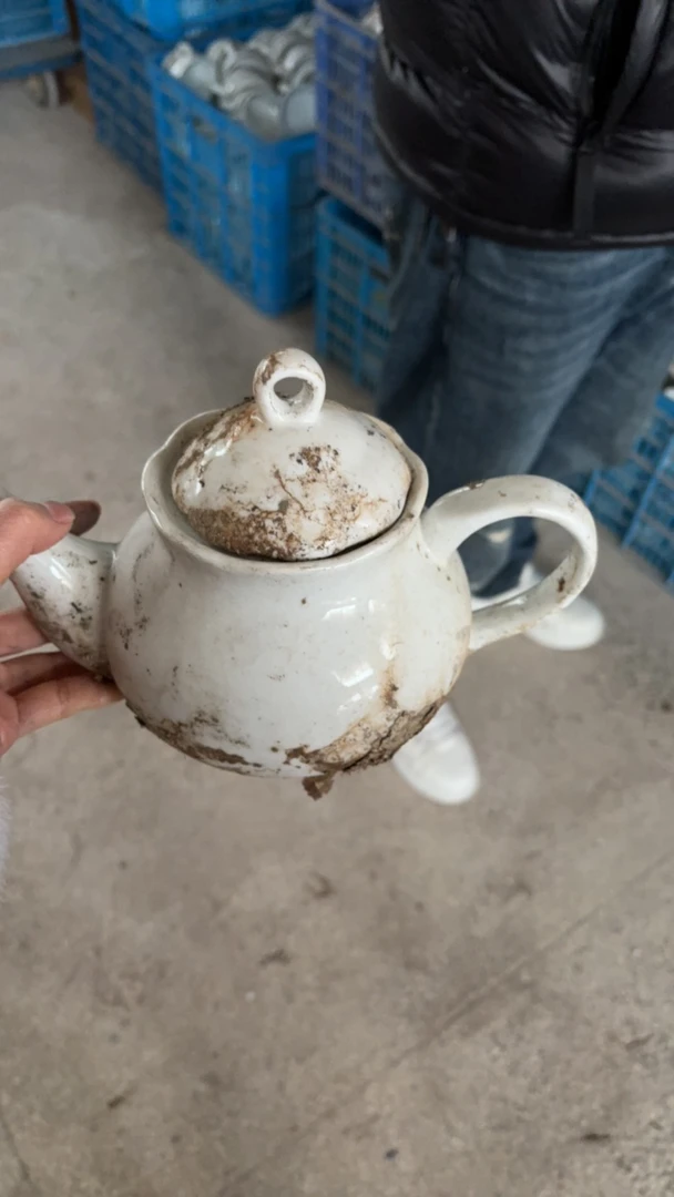 景德镇高温陶瓷老白胎大壶