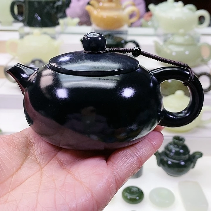 未镶嵌和田玉挂件茶壶180m l