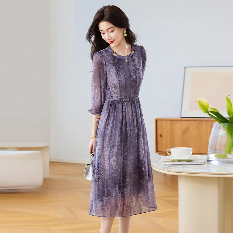 【连衣裙】24707夏季气质时尚优雅大气修身休闲洋气修身显瘦连衣裙