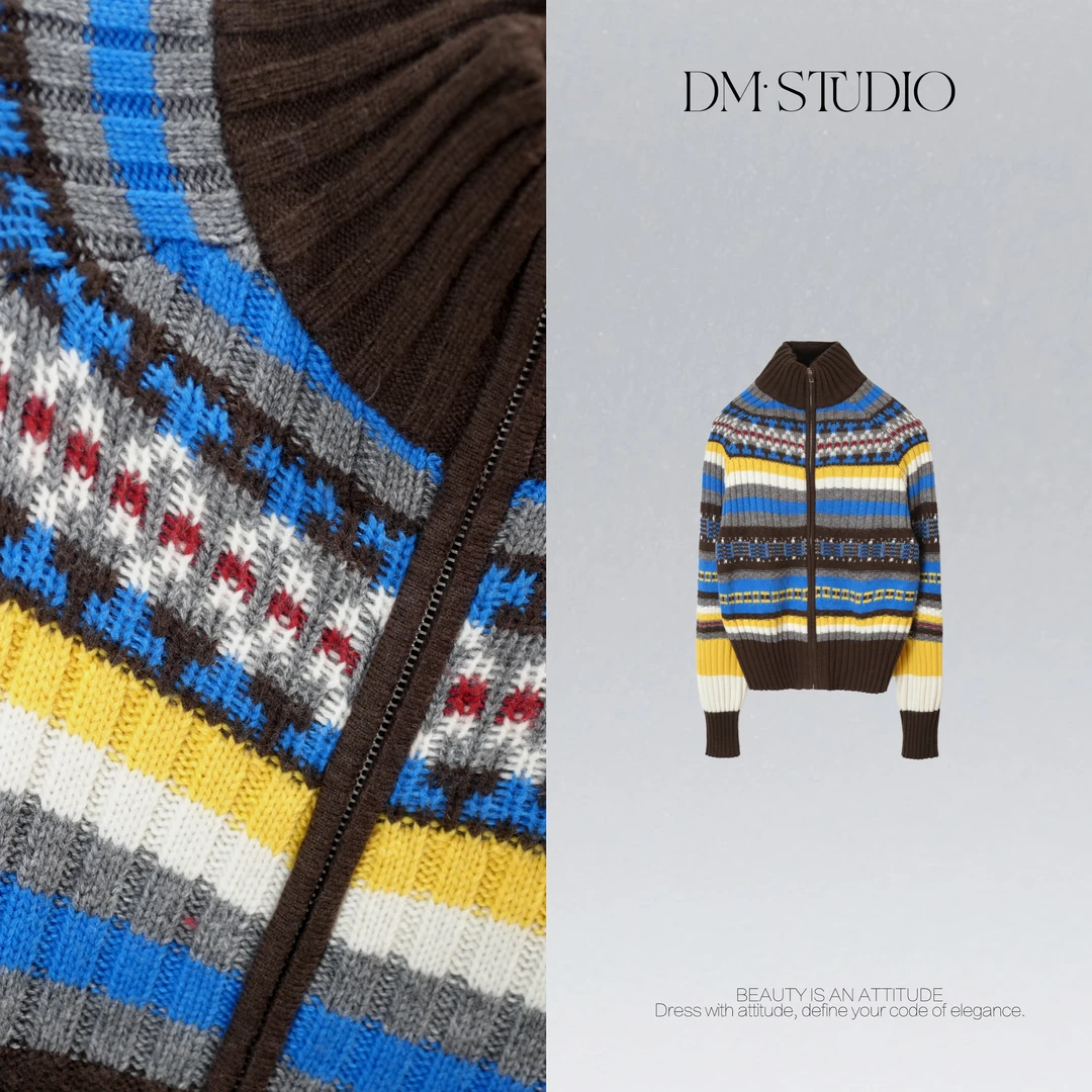 DEDM•STUDIO/气质休闲费尔岛半高领毛衣2510ZZS/2535134929-C467