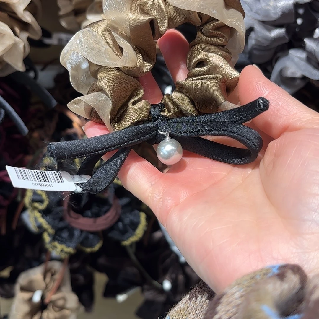 布艺铁合金缎面蕾丝拼接小圈