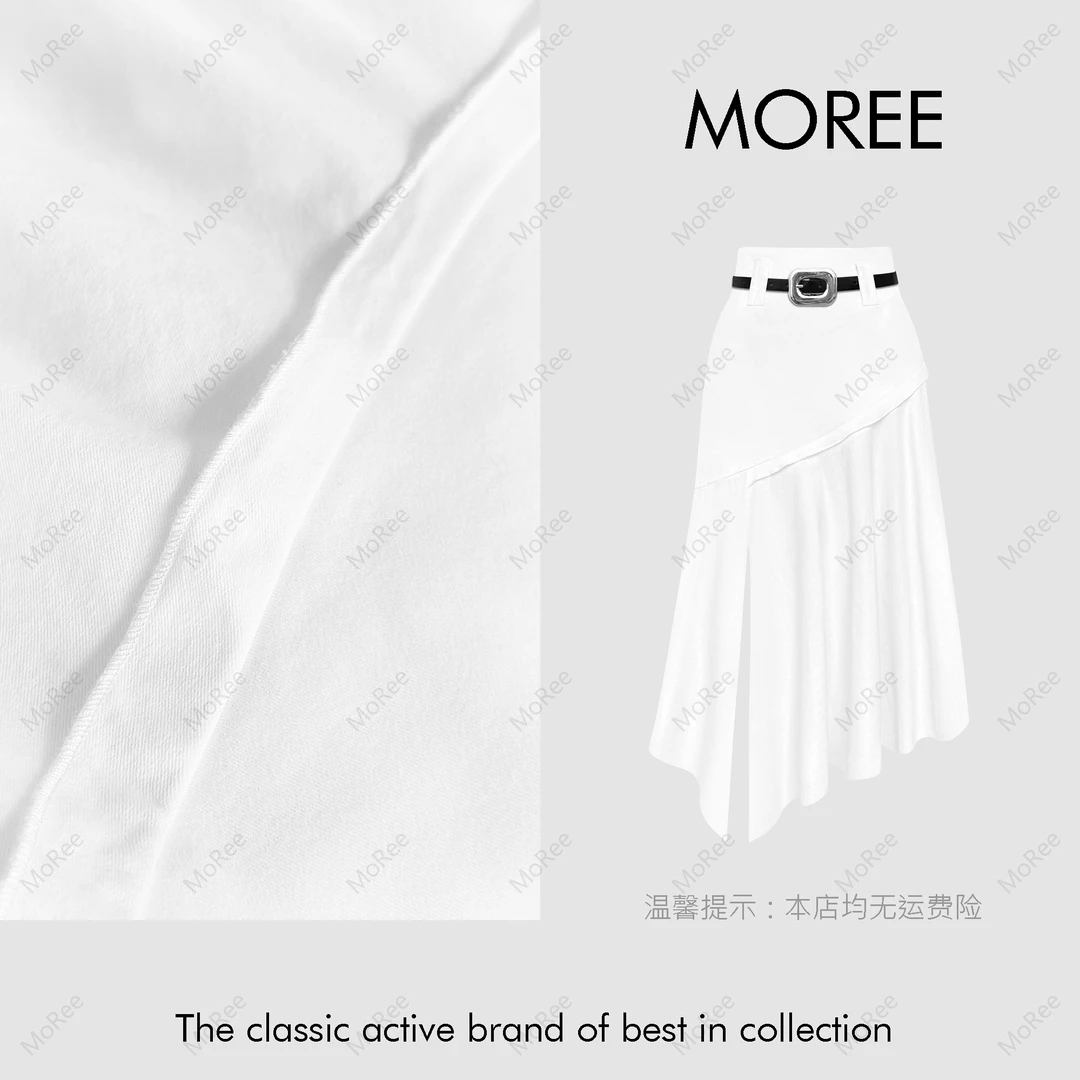 【MOREE】rencontré 重工不规则设计开叉工装半裙-1693
