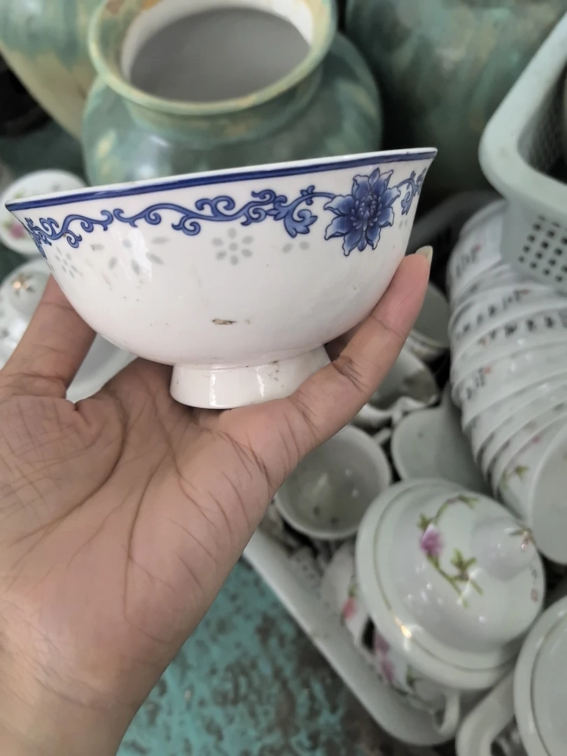 景德镇陶瓷心想事成5寸米饭碗   红