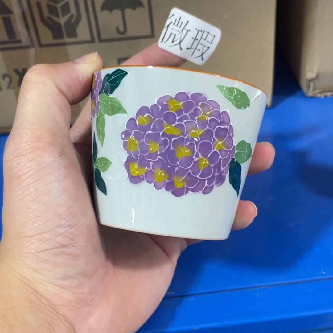 釉下手绘茶具微瑕