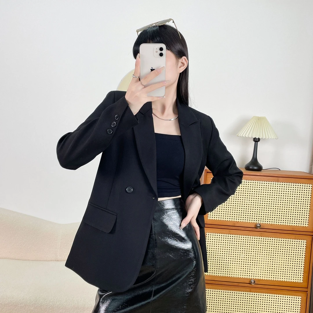 西装外套女2025新款小个子单排扣西装