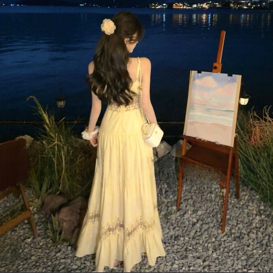 「梨花浮梦」夏季时尚气质百搭显瘦洋气减龄收腰小众裙子连衣裙