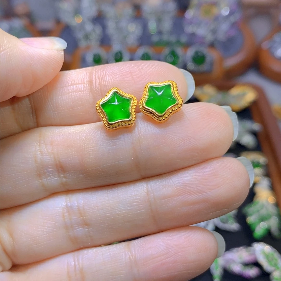 翡翠颈饰银S925镶嵌天然翡翠