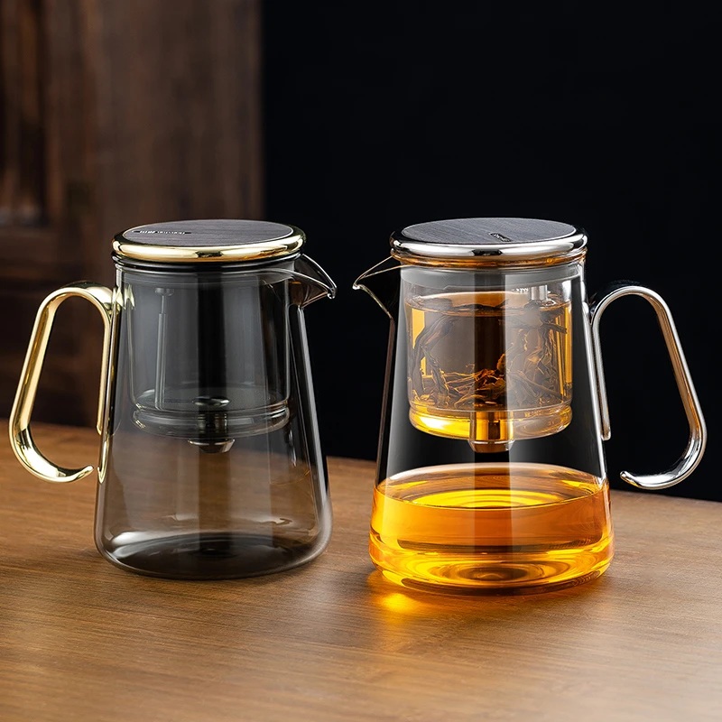 邦田磁吸玻璃内胆飘逸杯旋转下水泡茶壶茶水分离办公室高档沏茶具