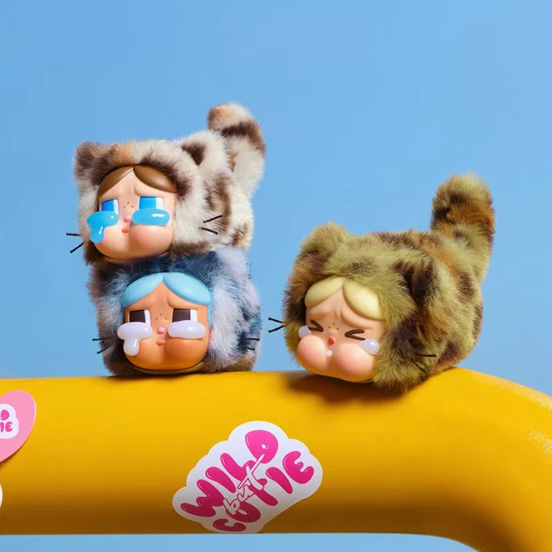 豹豹猫猫磁吸隐藏款搪胶毛绒哭娃钥匙扣车挂公仔