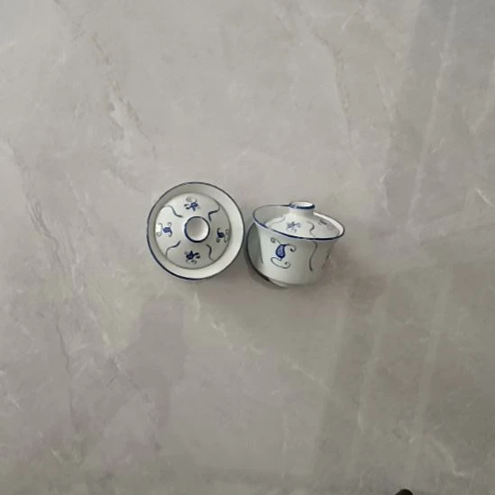 陶瓷青花盖碗2个 默认不退不换