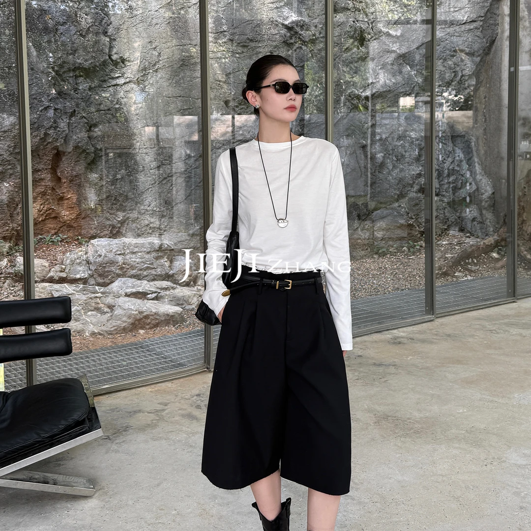 满目ManMu 【张琪专属】秋季高级定制时尚百搭莱赛尔上衣350166