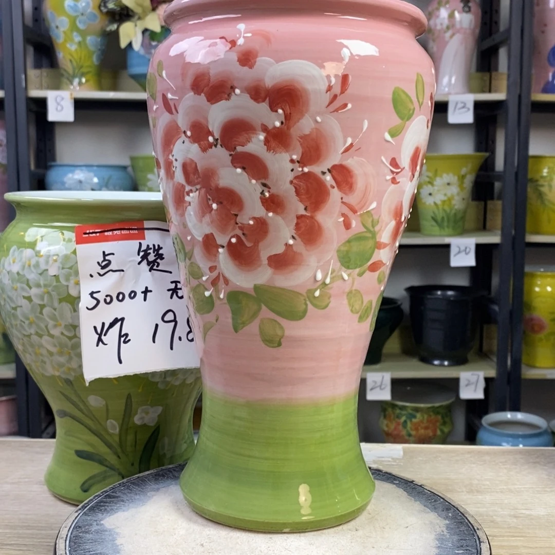 景德镇手工手绘陶瓷花盆