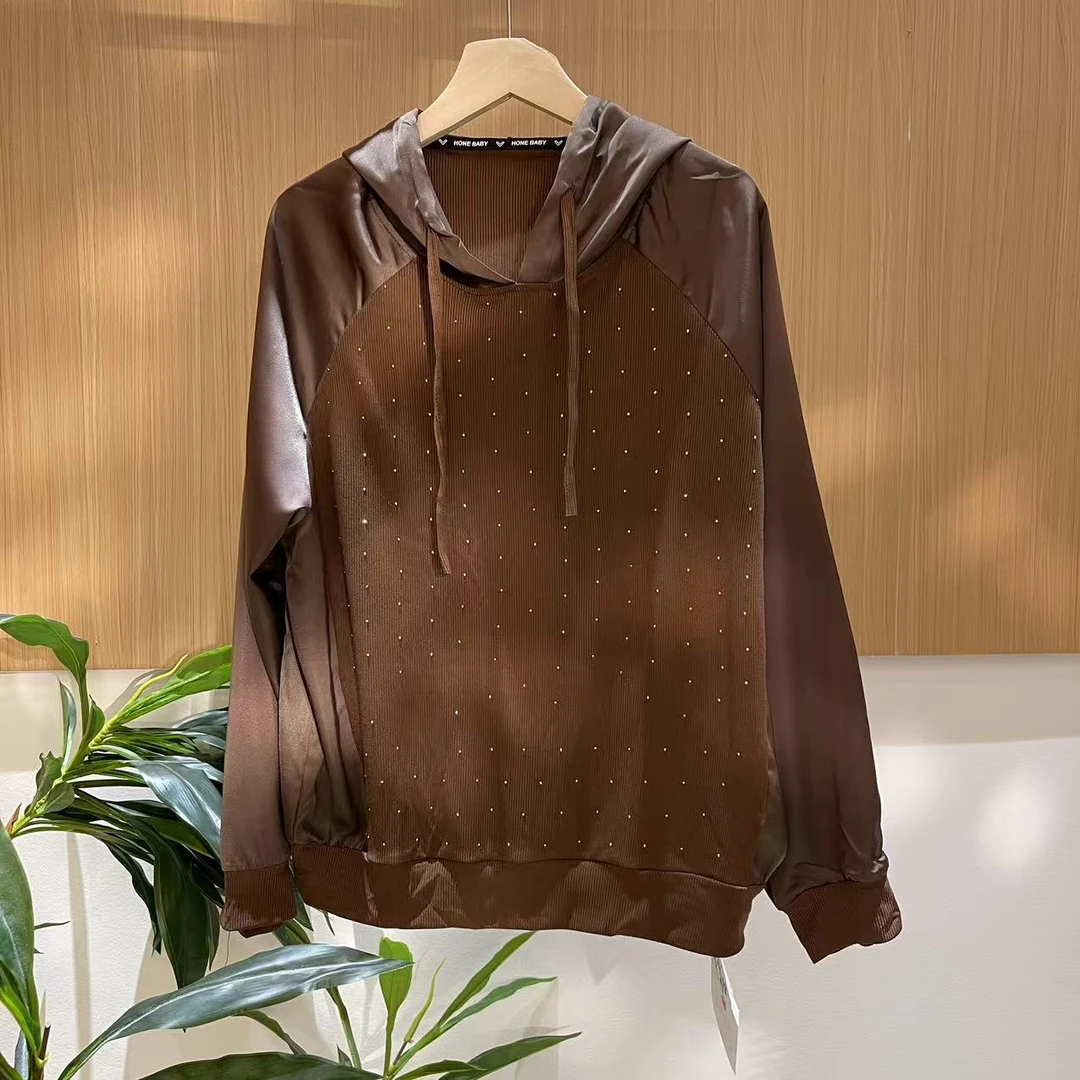 14776新款春秋休闲减龄宽松显瘦连帽欧货T恤