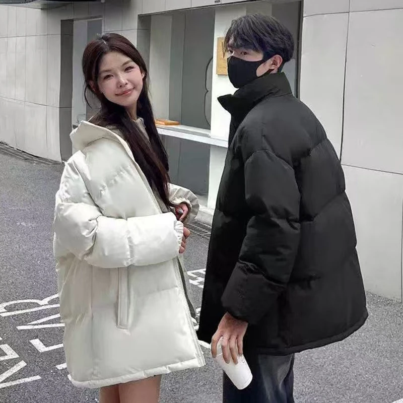 【万象特惠专属】2025情侣男女同款收口袖拉链运动棉衣加绒加厚