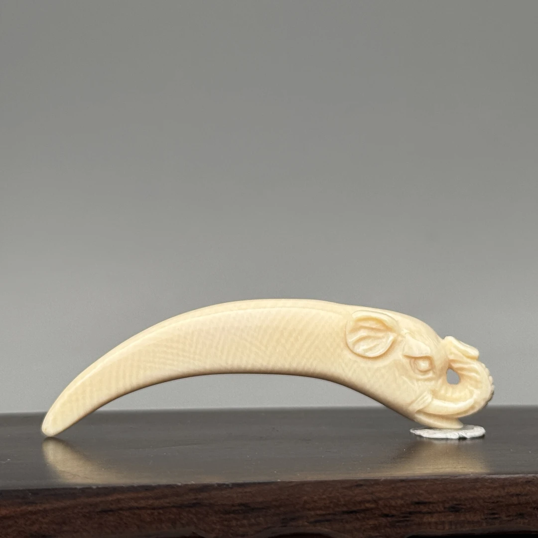 DEZHI/德志65*14*10mm6.7g吉象牙尖天然猛犸牙A348（默认绑绳）