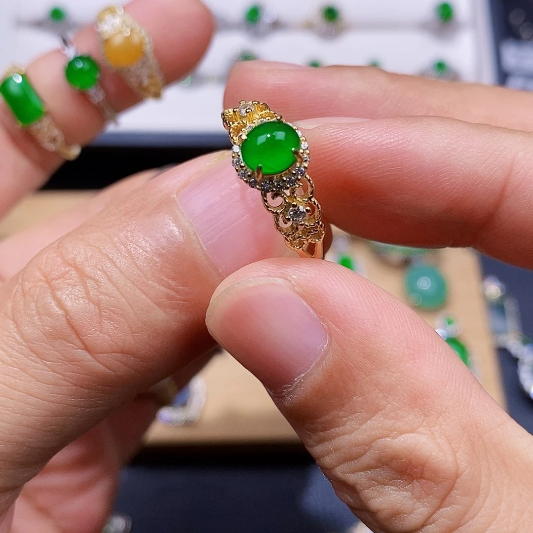 银S925镶嵌戒指翡翠翀****戒指